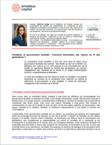 Delphine Bottge - Fondation et gouvernance familiale - Sept. 2023
